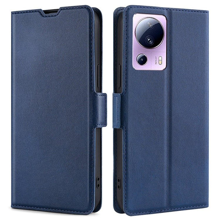 OEM Xiaomi 13 Lite Plånboksfodral Dual Magnetic Clasp - Blå