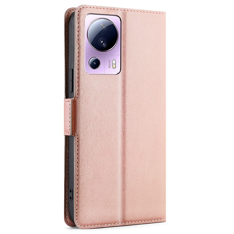 OEM Xiaomi 13 Lite Plånboksfodral Dual Magnetic Clasp - Rosa Guld