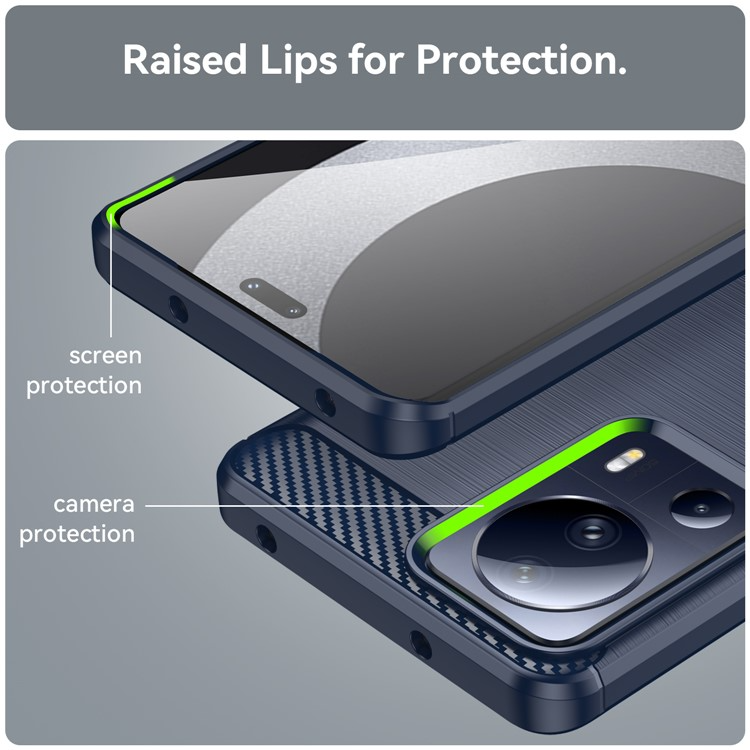 OEM Mobilskal till Xiaomi 13 Lite Carbon Fiber - Blå