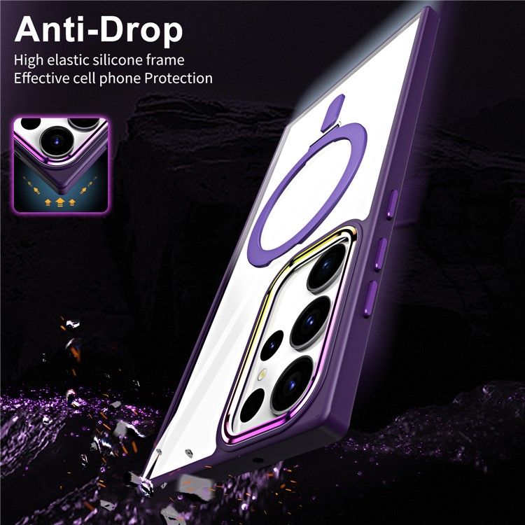 OEM Mobilskal till Galaxy S23 Ultra Magsafe Kickstand Magnetic - Marinblå