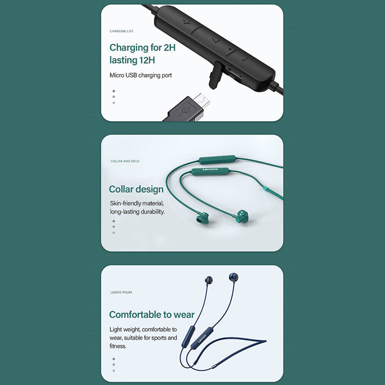 Lenovo Lenovo Thinkplus SH1 Trådlösa Nackbands Hörlurar - Grön