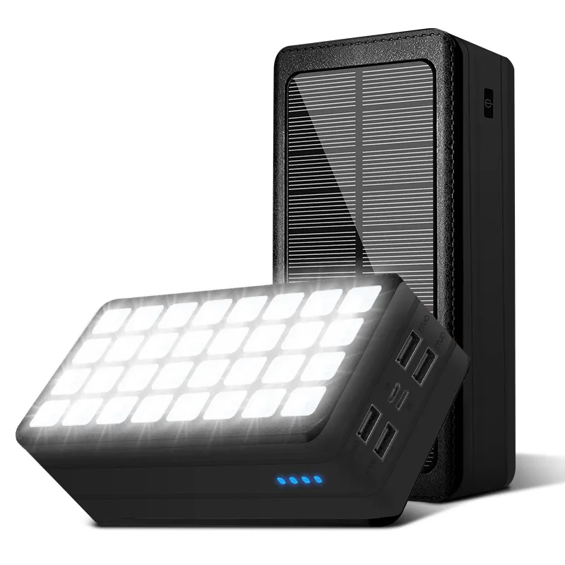 A-One Brand Powerbank 50000mAH med 32-LED Camping Light - Svart