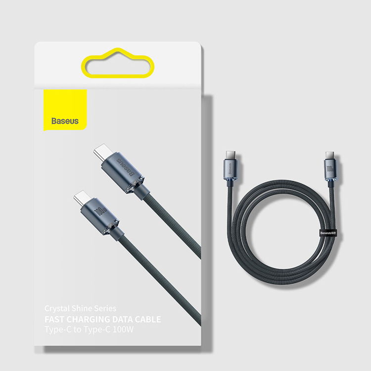 BASEUS Baseus USB-C till USB-C Kabel 100W 2m - Svart