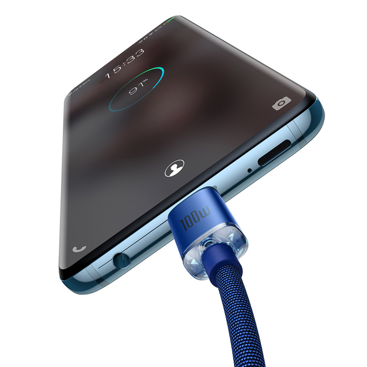 BASEUS Baseus USB-C till USB-C Kablar 100W 2m - Blå