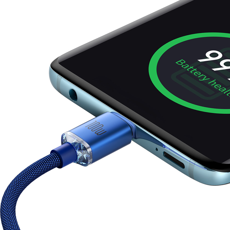BASEUS Baseus USB-C till USB-C Kablar 100W 2m - Blå
