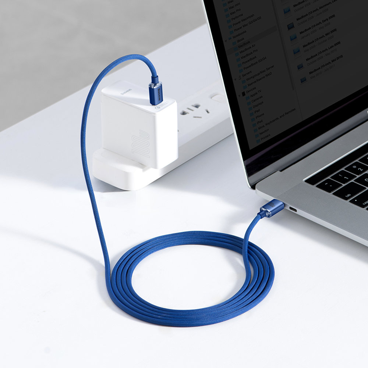 BASEUS Baseus USB-C till USB-C Kablar 100W 2m - Blå