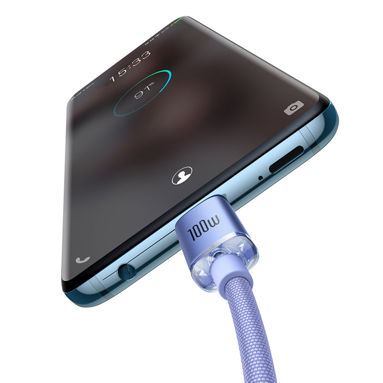 BASEUS Baseus USB-C till USB-C 100W 2m - Lila