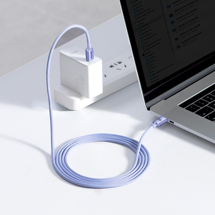 BASEUS Baseus USB-C till USB-C 100W 2m - Lila