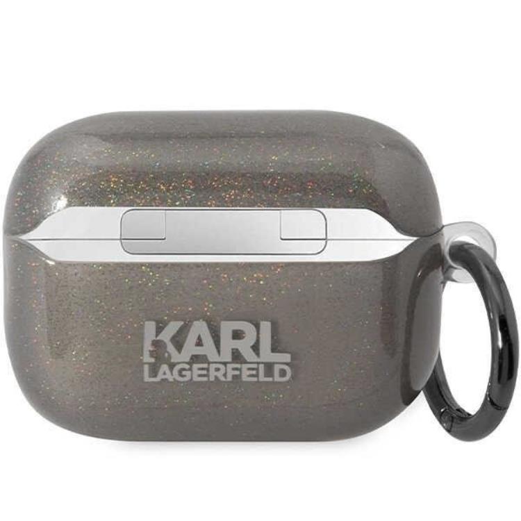 KARL LAGERFELD Karl Lagerfeld Airpods Pro 2 Skal Gliter Karl&Choupette Svart
