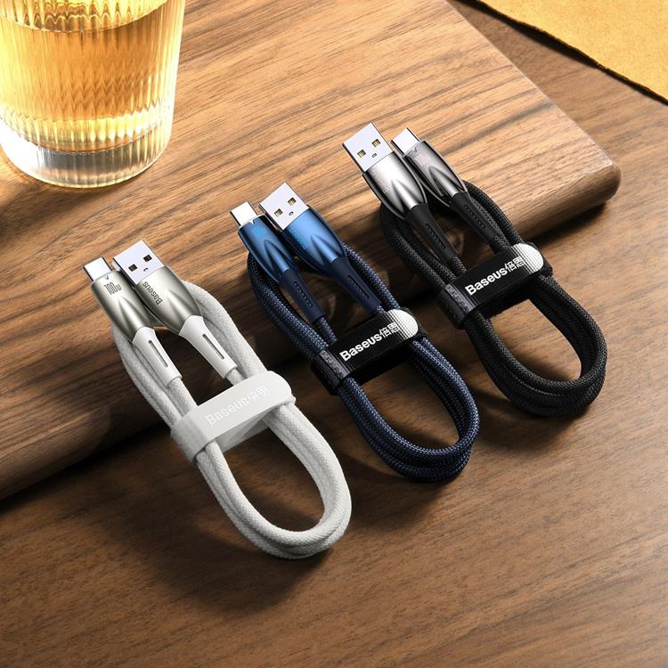 BASEUS Baseus USB-C till USB-A kabel 1M Glimmer Series - Svart