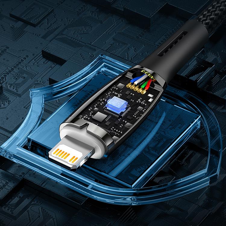 BASEUS Baseus USB-C till USB-A kabel 1M Glimmer Series - Svart