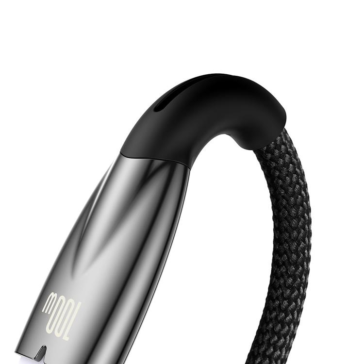BASEUS Baseus USB-C till USB-A kabel 1M Glimmer Series - Svart