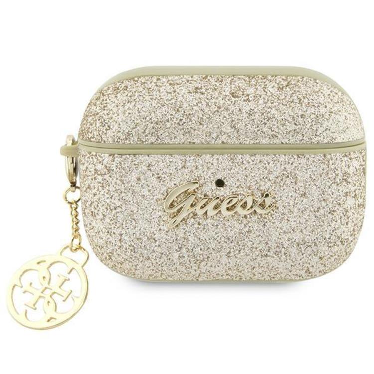 Guess Guess Airpods Pro 2 Skal Glitter Flake Charm - Guld