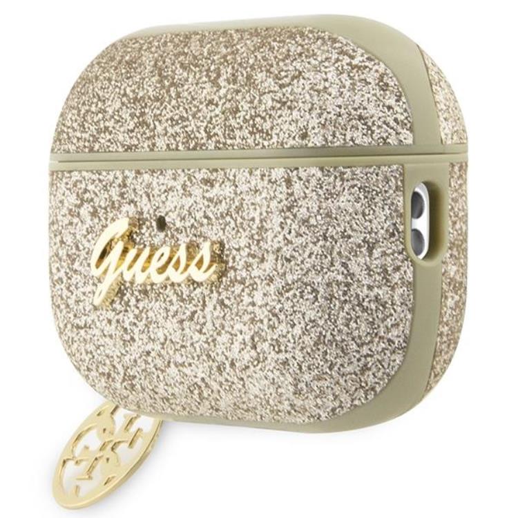 Guess Guess Airpods Pro 2 Skal Glitter Flake Charm - Guld