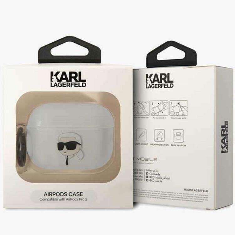 KARL LAGERFELD Karl Lagerfeld Airpods Pro 2 Skal Ikonik Karl Lagerfeld - Clear