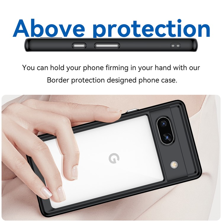 OEM Mobilskal till Google Pixel 7a Acrylic Shockproof TPU - Svart