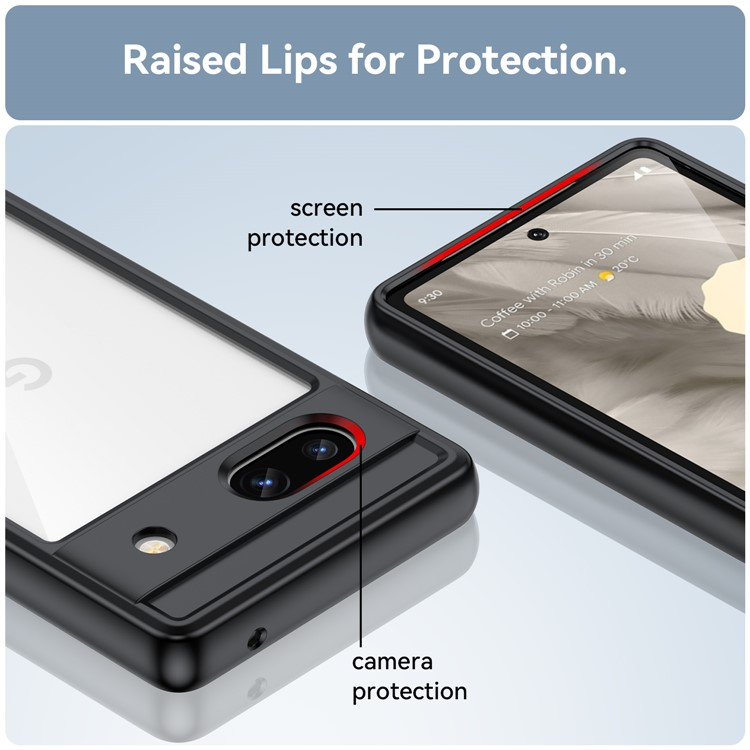 OEM Mobilskal till Google Pixel 7a Acrylic Shockproof TPU - Svart