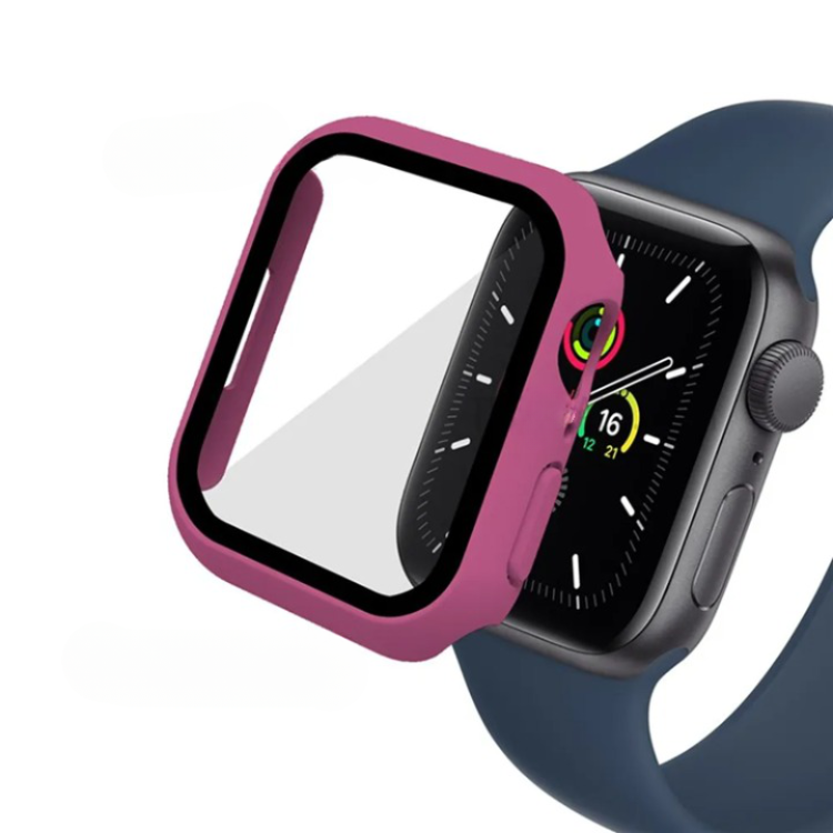 OEM 2-i-1 Skal med Hädat glas Apple Watch 7/8 (45mm) - Rosa