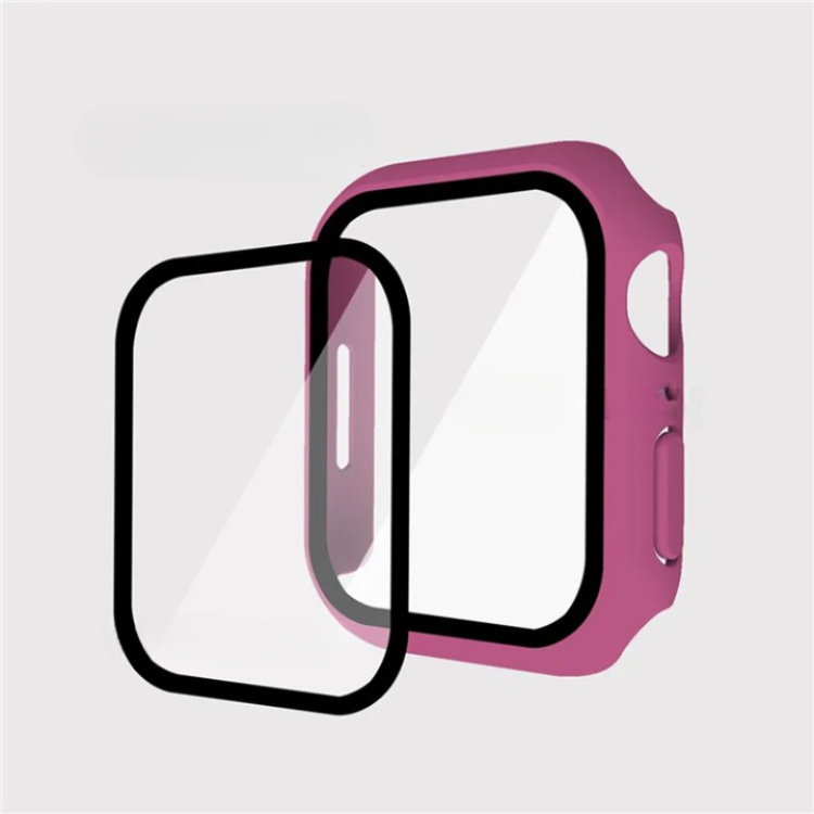 OEM 2-i-1 Skal med Hädat glas Apple Watch 7/8 (45mm) - Rosa