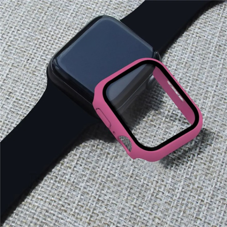 OEM 2-i-1 Skal med Hädat glas Apple Watch 7/8 (45mm) - Rosa
