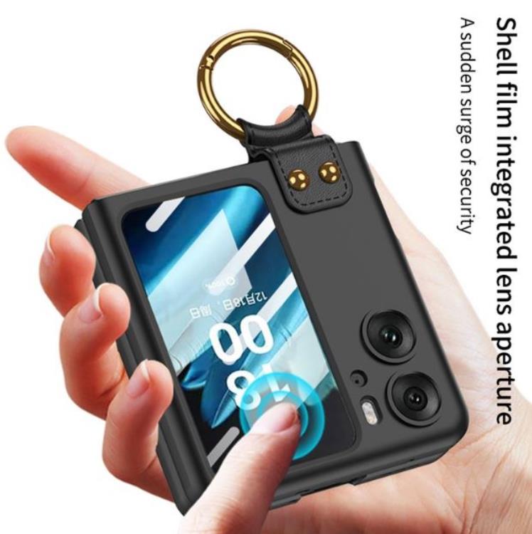 OEM Mobilskal till Oppo Find N2 Flip Ringhållare Kickstand - Guld