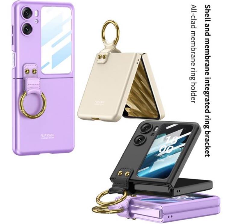 OEM Mobilskal till Oppo Find N2 Flip Ringhållare Kickstand - Guld