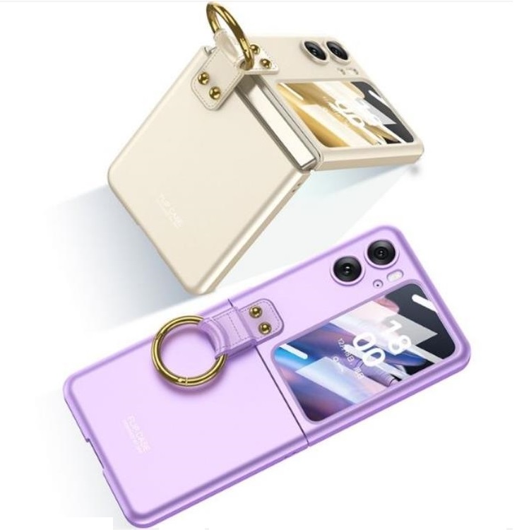 OEM Mobilskal till Oppo Find N2 Flip Ringhållare Kickstand - Guld