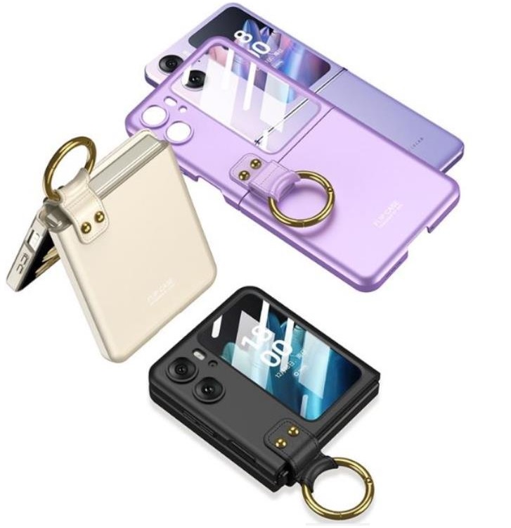 OEM Mobilskal till Oppo Find N2 Flip Ringhållare Kickstand - Guld