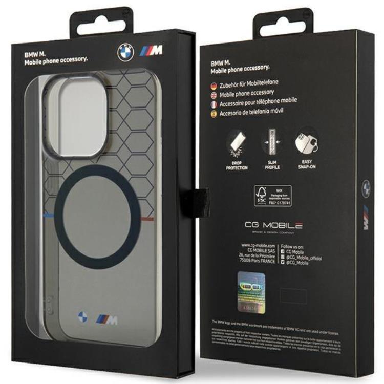 BMW BMW Mobilskal till iPhone 14 Pro Max Magsafe Pattern - Grå