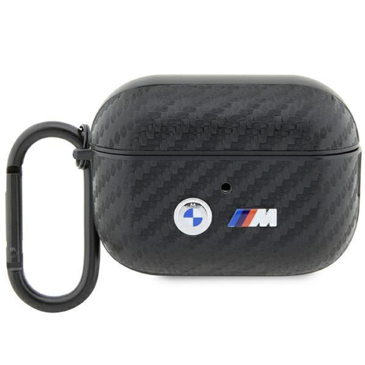 BMW BMW Airpods Pro 2 Skal Carbon Double Metal Logo - Svart