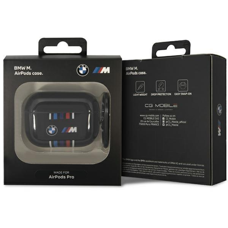 BMW BMW Airpods Pro Skal Multiple Colored Lines - Svart