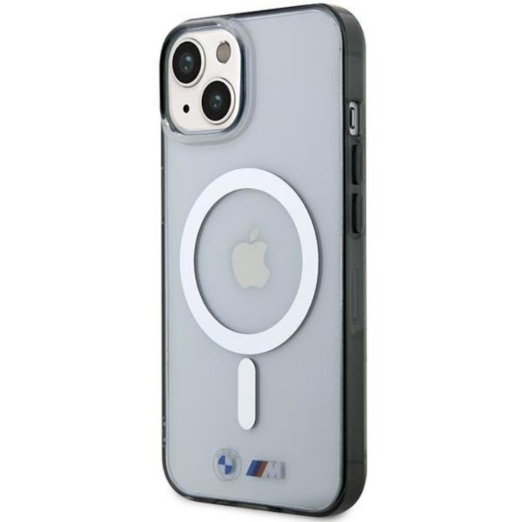 BMW BMW Mobilskal till iPhone 14 Plus Magsafe Silver Ring - Transparent