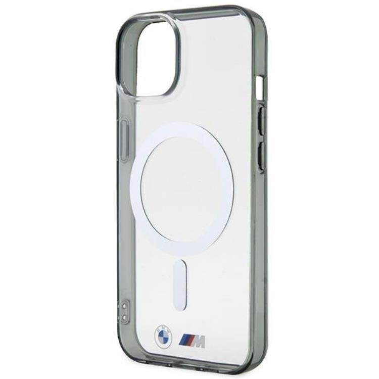 BMW BMW Mobilskal till iPhone 14 Plus Magsafe Silver Ring - Transparent