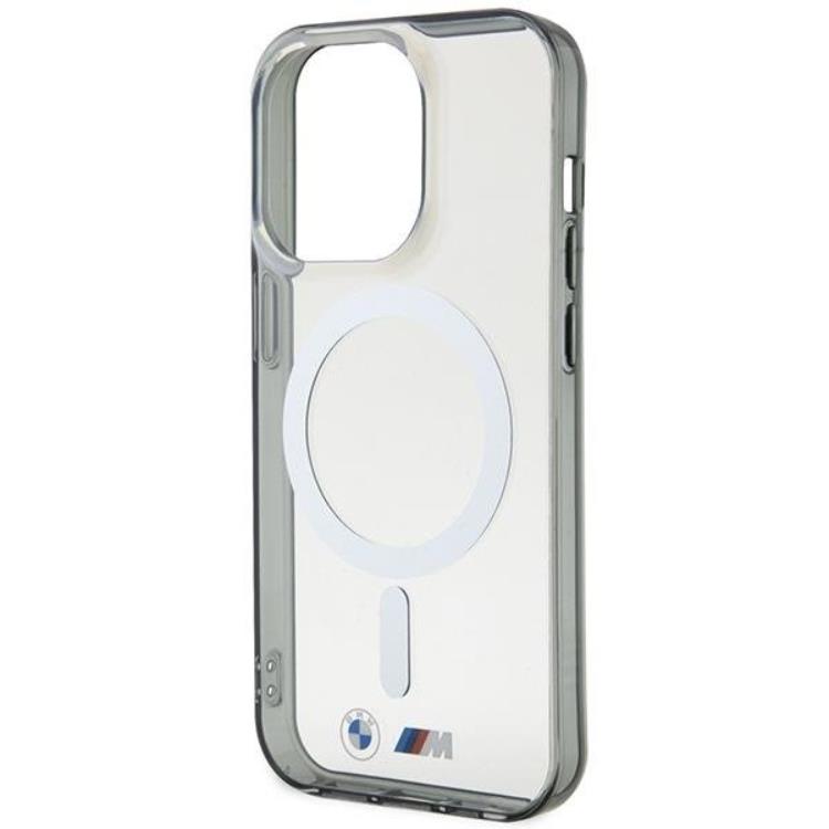BMW BMW Mobilskal till iPhone 14 Pro Max Magsafe Silver Ring - Transparent