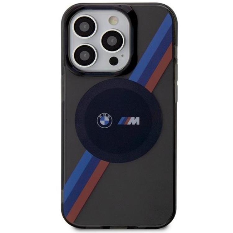 BMW BMW Mobilskal till iPhone 14 Pro Max Magsafe Tricolor Stripes - Grå