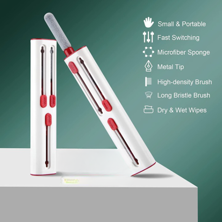 OEM Multifunction Airpods 1/2/3/Pro Cleaner Kit med Soft Brush - Röd