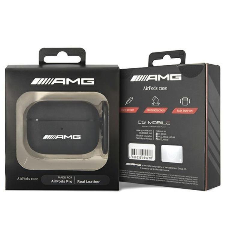 AMG AMG AirPods Pro Skal Läder Big Logo - Svart