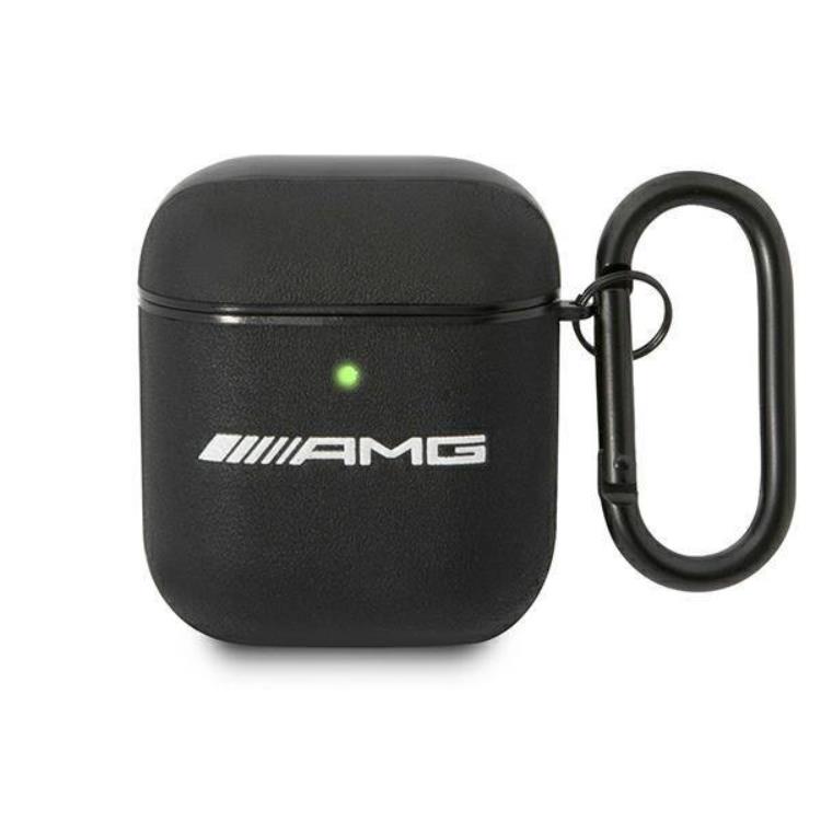 Mercedes AMG AirPods Skal Läder Big Logo - Svart