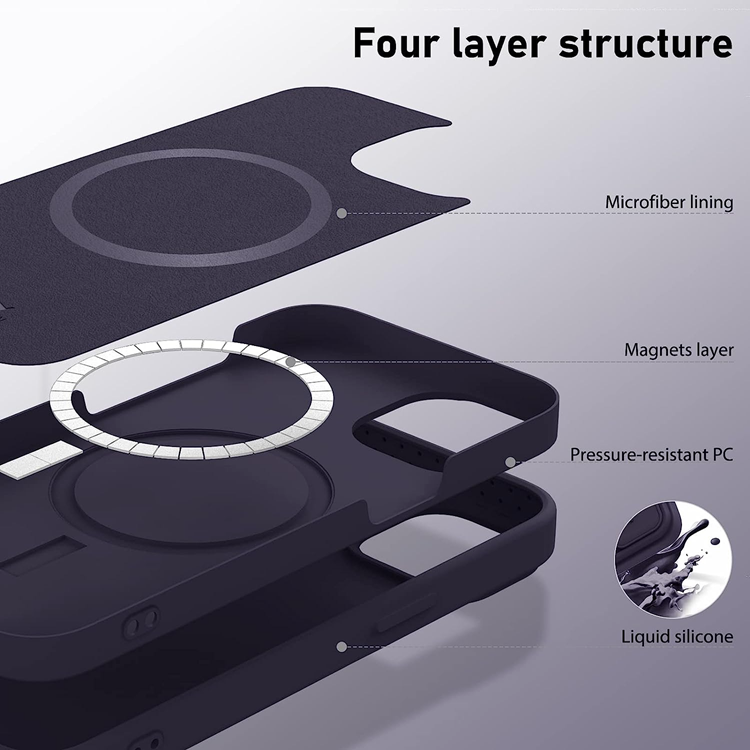 Nillkin Nillkin Mobilskal till iPhone 14 Plus Magsafe CamShield Silky - Mörklila