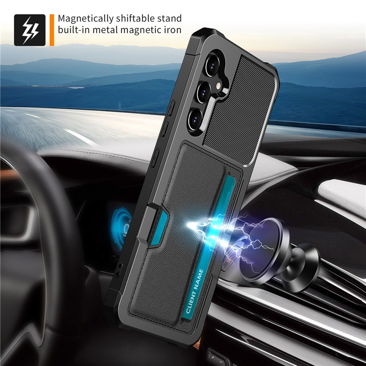 A-One Brand Galaxy A54 5G Mobilskal ZM02 Korthållare PU Läder - Svart