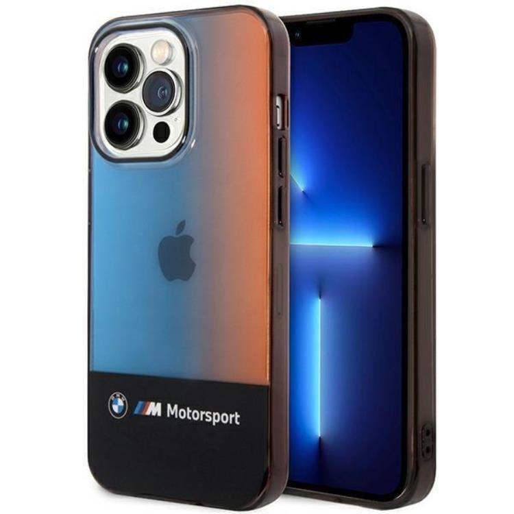 BMW BMW Mobilskal till iPhone 14 Pro Max Half Tricolor - Svart