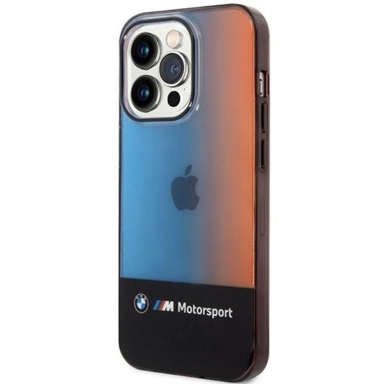 BMW BMW Mobilskal till iPhone 14 Pro Max Half Tricolor - Svart
