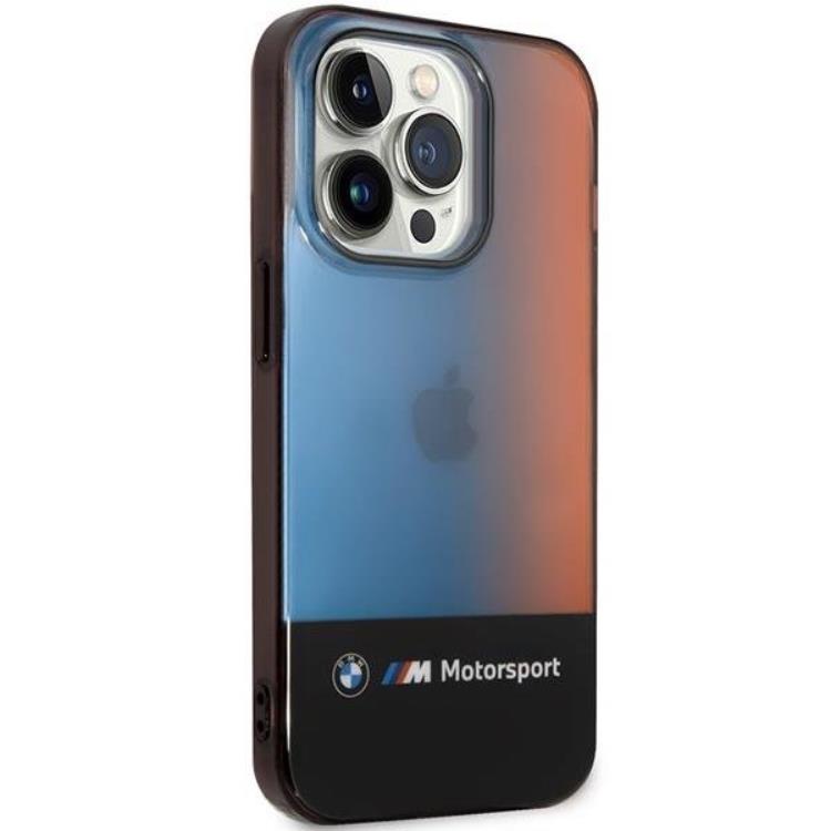 BMW BMW Mobilskal till iPhone 14 Pro Max Half Tricolor - Svart
