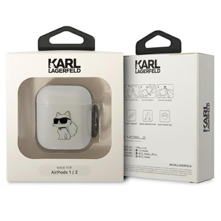 KARL LAGERFELD KARL LAGERFELD AirPods 1/2 Skal Ikonik Choupette - Transparent