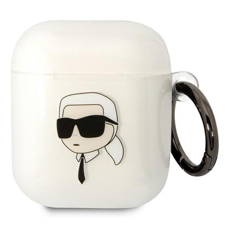 KARL LAGERFELD KARL LAGERFELD AirPods 1/2 Skal Karl`s Head - Clear