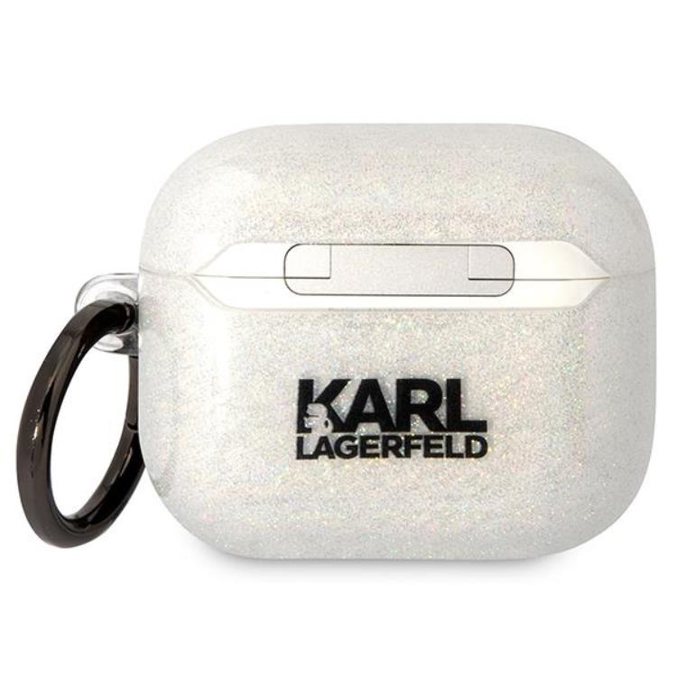 KARL LAGERFELD KARL LAGERFELD AirPods 3 Skal Gliter Karl&Choupette - Clear