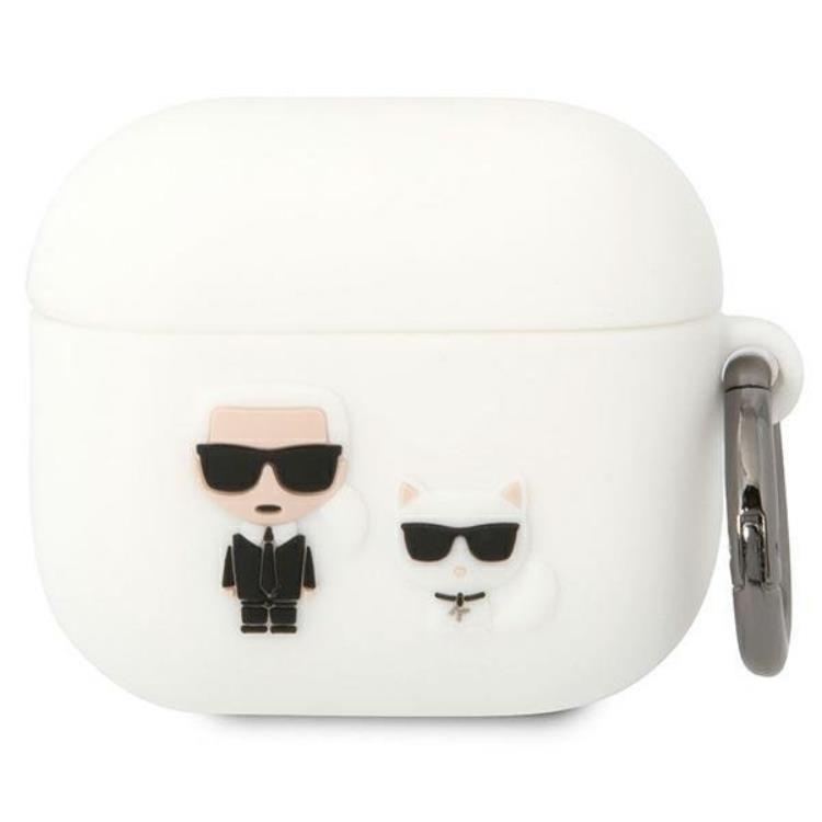 KARL LAGERFELD KARL LAGERFELD AirPods 3 Skal Silicone Karl & Choupette - Vit