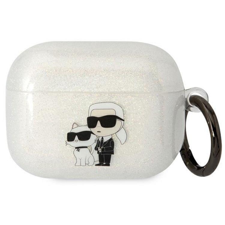 KARL LAGERFELD KARL LAGERFELD AirPods Pro Skal Gliter Karl&Choupette - Clear