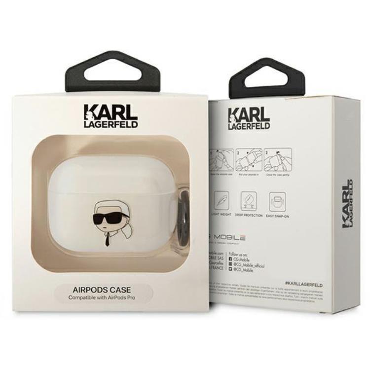 KARL LAGERFELD KARL LAGERFELD AirPods Pro Skal Karl`s Head - Transparent
