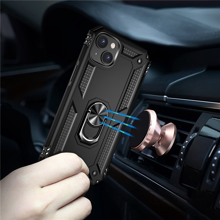 A-One Brand Mobilskal till iPhone 15 Plus Kickstand - Svart